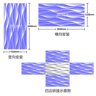 波浪板装饰板护墙板格栅板波纹板浮雕板背景墙造型板密度板定制