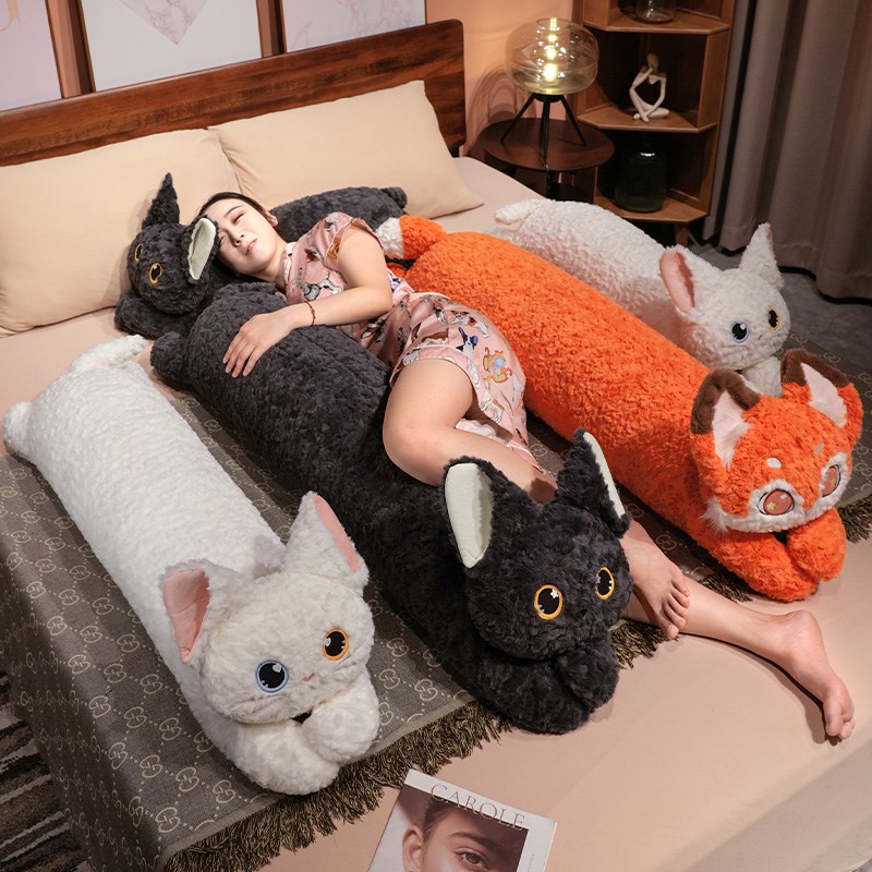 猫咪长条枕头抱枕女生睡觉专用夹腿侧睡孕妇床上大靠背靠枕男生款