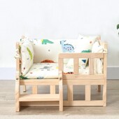 宠物床狗狗床狗窝四季 通用猫床不占地猫窝离地可拆洗木质小猫咪床