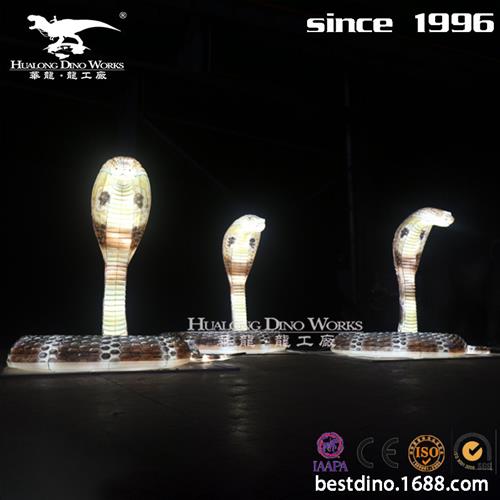 仿真眼睛蛇彩灯制作厂家春节展览彩灯花灯自贡彩灯制作灯会制作