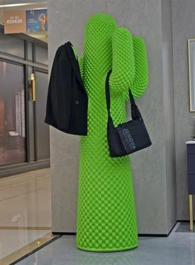 网红仙人掌大摆件玻璃钢雕塑衣帽架客厅服装店铺商场美陈轻奢装饰