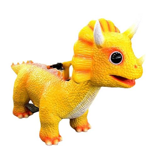 可以骑的恐龙车硅胶软皮肤儿童游艺车户外广场商场仿真恐龙电动