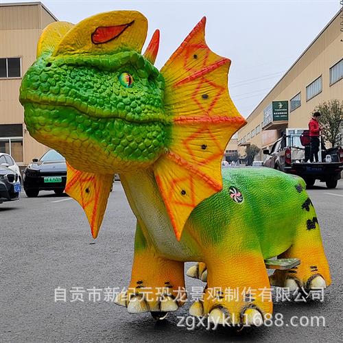 广场儿童电动游乐车电瓶车儿童公园仿真动物可骑行户外游乐电瓶车