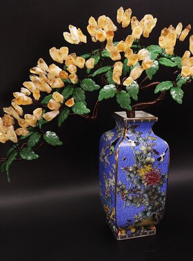 天然水晶招财树红玉髓店铺客厅摇钱装饰礼品开业乔迁结婚家居摆件