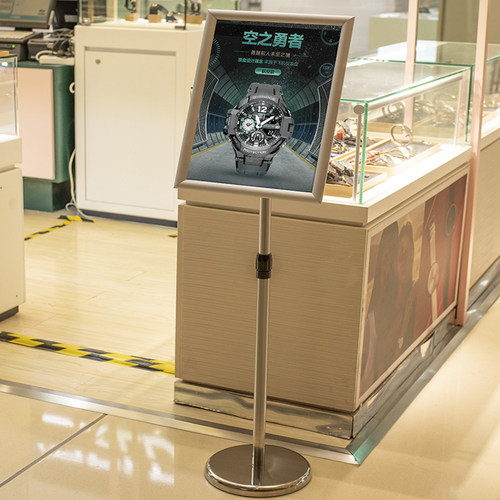 多功能升降立牌不锈钢a4立牌指示牌立式广告牌水牌展示架a3酒店导