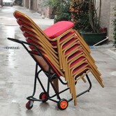 酒店运椅小推车宴会运输车推车会议专用手推车多功能餐椅拉送车