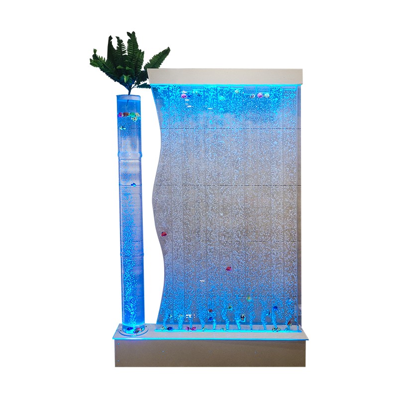 定制亚克力酒吧屏风隔断 发光气泡墙水幕墙装饰 室内加湿器背景墙