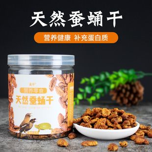 蚕蛹干画眉八哥鹩哥百灵鸟食饲料零食粮食食物鸽子鸽粮营养料虫子