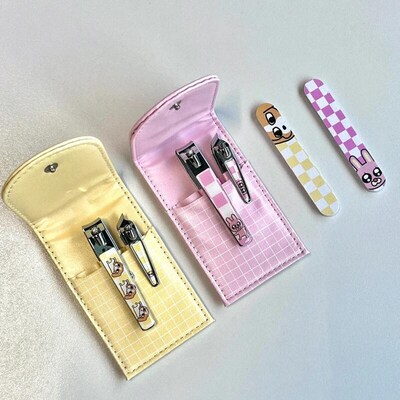 KKV暹罗厘普系列便携式指甲钳套装卡通可爱修甲指甲磨甲锉工具包