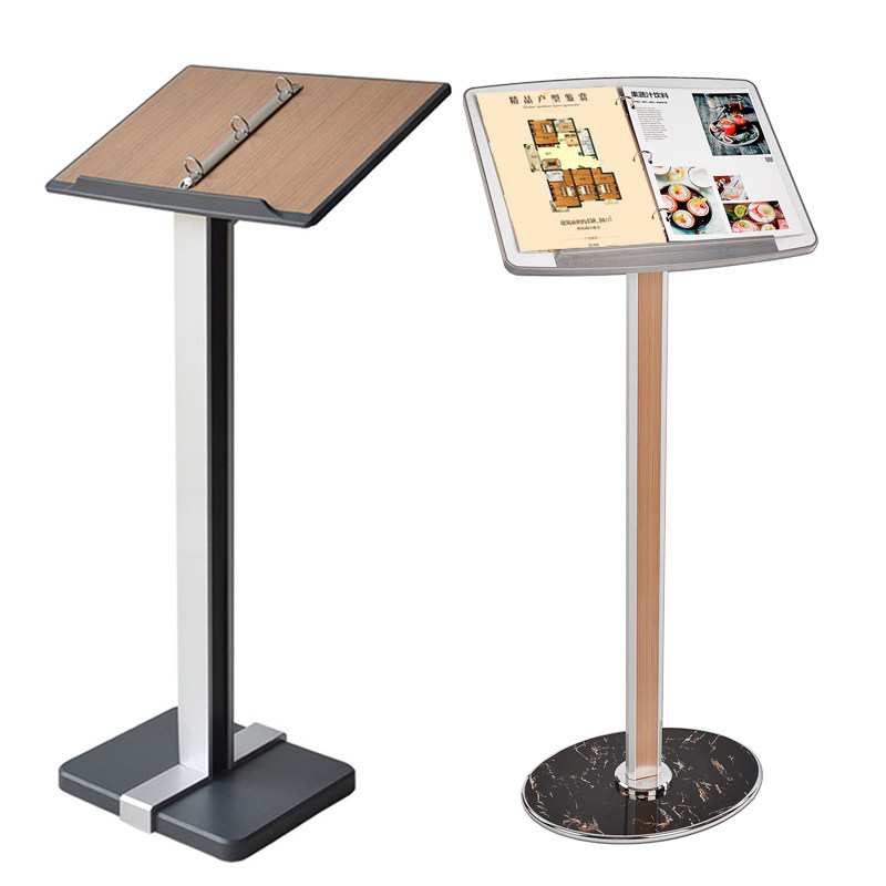 餐厅门口立式翻页菜谱夹菜单展示架售楼部活页文件合同资料公示架