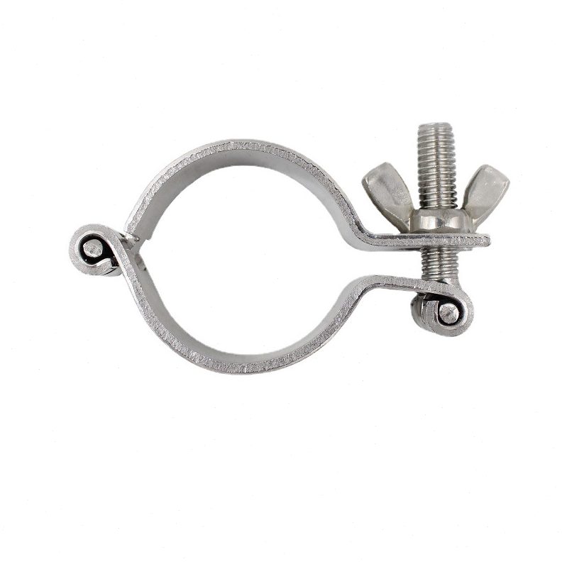 甄选304不锈钢水管边无尾快拆管卡平板固定管支架管子夹具抱箍圈