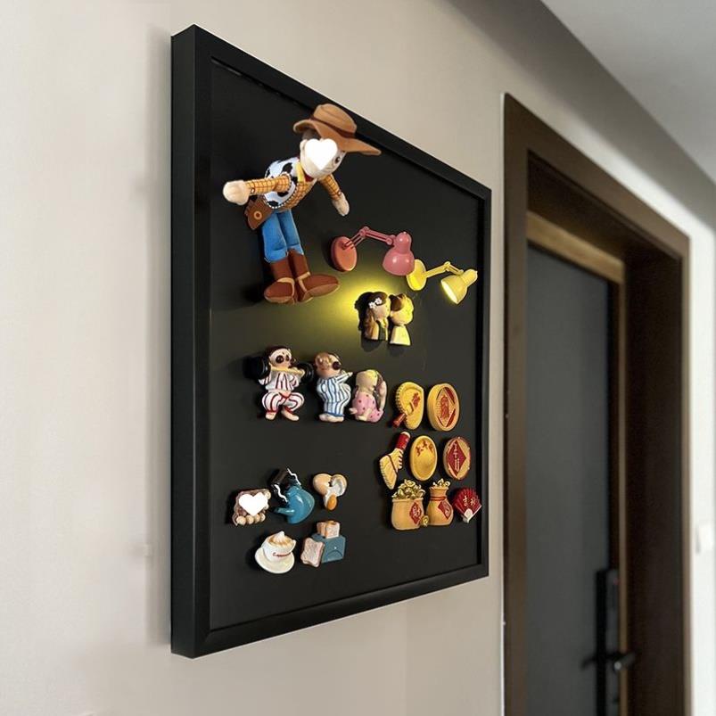 磁吸黑板电表箱遮丑神器配电箱遮挡装饰画免打孔新款冰箱贴展示板