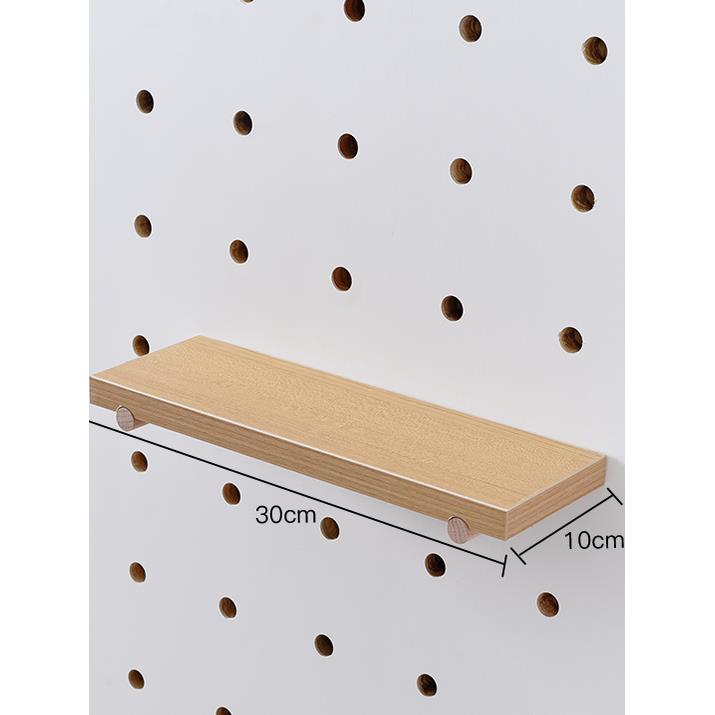 实木洞洞板配件胡桃层板火柴棍彩色木质隔板收纳置物挂架15mm圆孔
