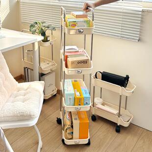 小推车夹缝置物架多层落地超窄小尺寸卫生间厨房冰箱马桶旁收纳架