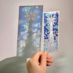 西班牙圣家堂米拉之家透光冰箱贴巴塞罗那彩色光影文创书签纪念品