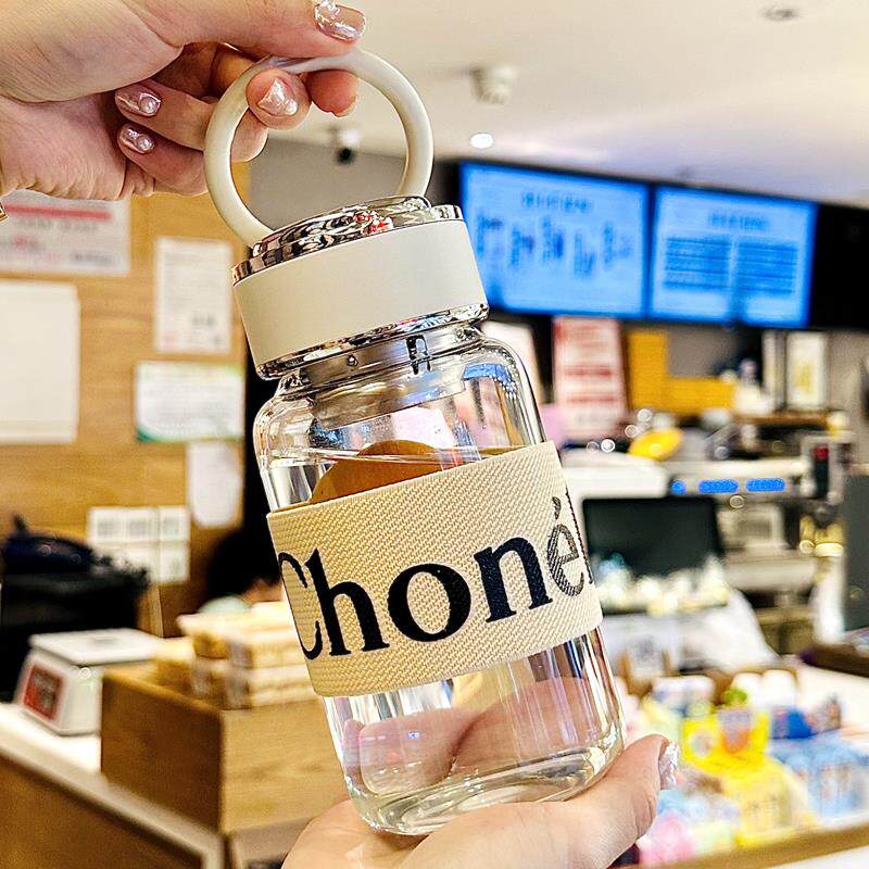 杯子2025新款女高颜值高硼硅玻璃杯茶水分离泡茶杯女式上班族水杯