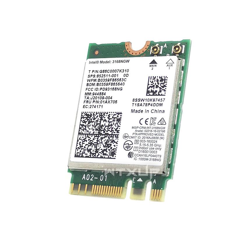 全新Intel 3168NGW AC NGFF 5G双频内置无线网卡wifi模块 4.2蓝牙