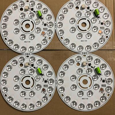 免驱动灯板led灯芯圆形灯片灯盘光源配件12W白光三色光透镜灯珠
