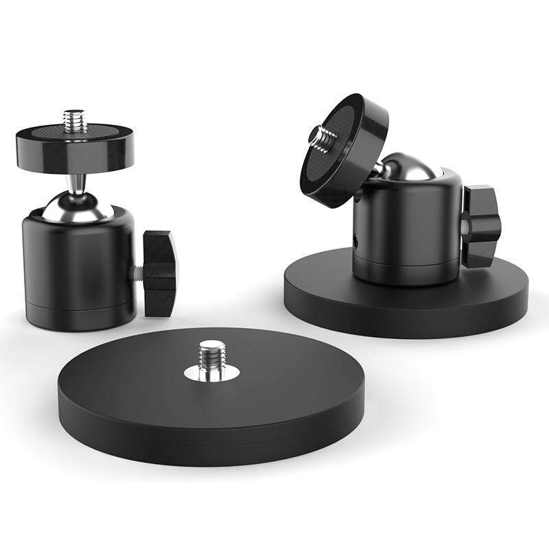 强磁车载云台支架录拍运动相机磁吸固定车顶底座包胶磁吸球头云台
