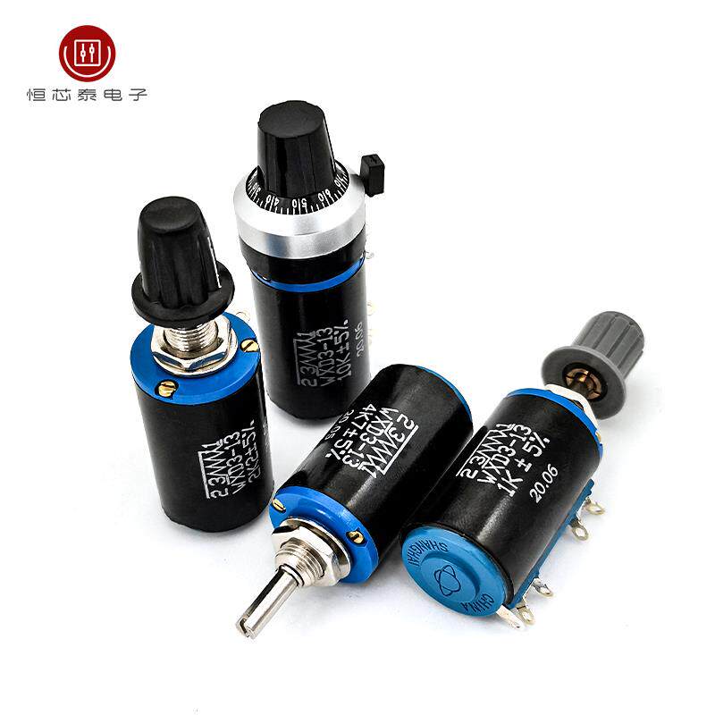 WXD3-13 2W精密多圈可调电阻线绕上海环球电位器旋钮1K2K 4K7 10K