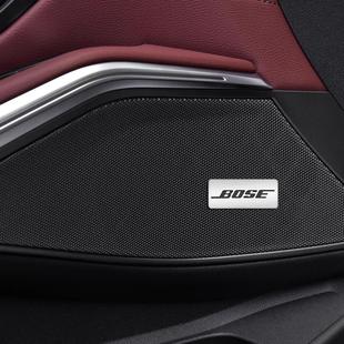 汽车音箱贴纸博士标志装饰喇叭罩boss金属车标BOS金属音E响贴标