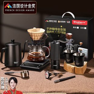 研磨机长全套小型具手磨咖啡机手摇嘴器咖啡壶家用手冲咖啡壶套装