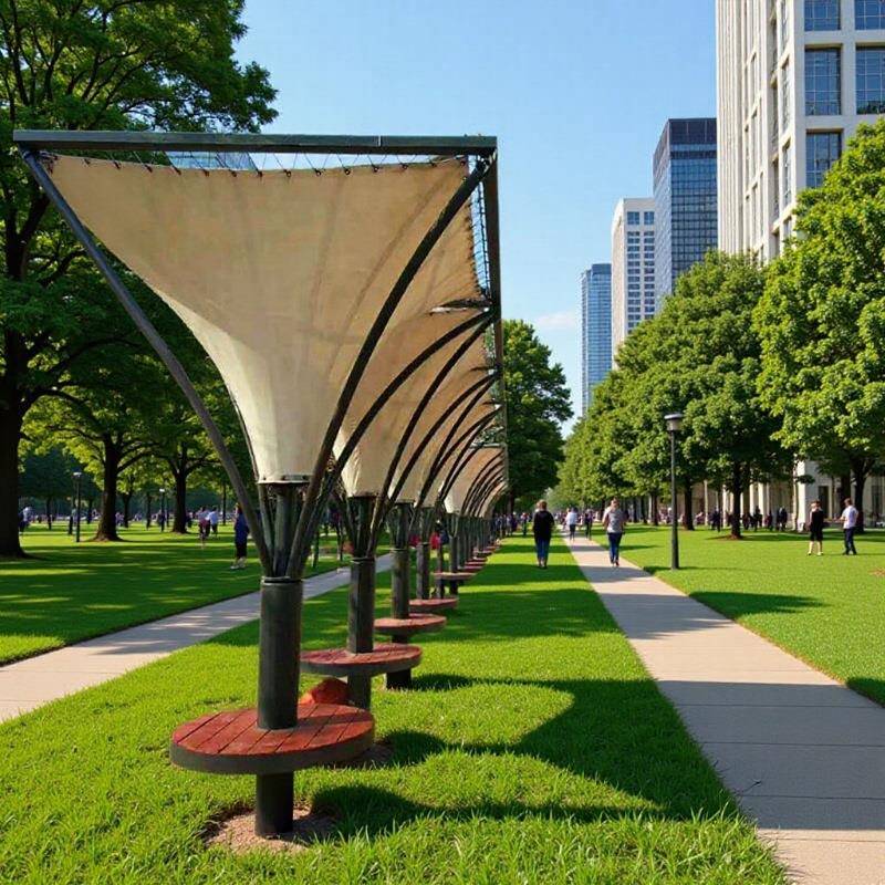 户外景区商业广场体育场馆景观膜结构钢结构异型张拉膜遮阳雨棚膜