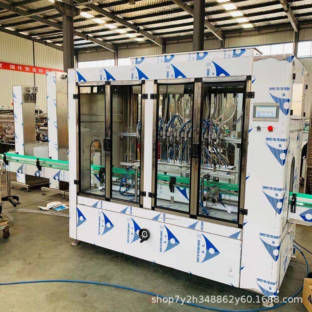 全自动直线液体自流灌装机适用玻璃水车用尿素防冻液液体肥等