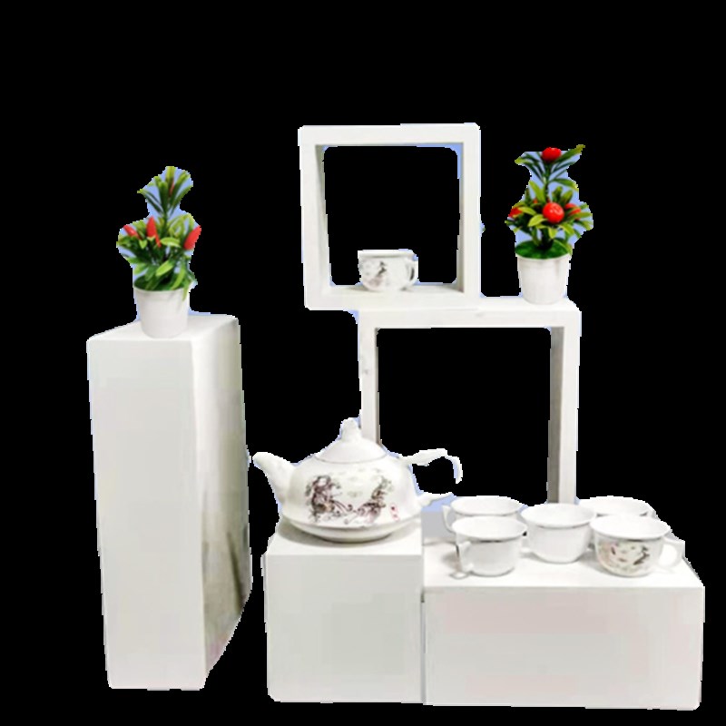 定制哑光长方形展会展示台摆件地台服装店橱窗工艺品陈列模特底座