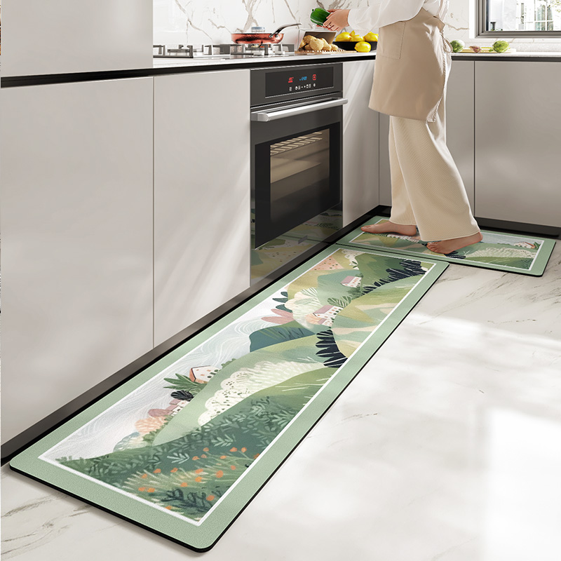 大江地垫厨房专用地毯高级餐厅防油防污可擦免洗防脏家用吸水脚垫