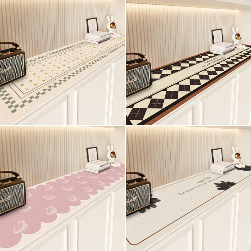 高级感餐边柜桌垫免洗吸水防油电视柜桌布轻奢鞋柜台面垫子防尘垫