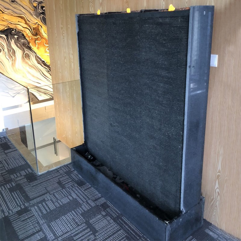 水幕墙流水屏风流水生财摆件工艺品摆件造景盆景石材喷泉水幕屏风