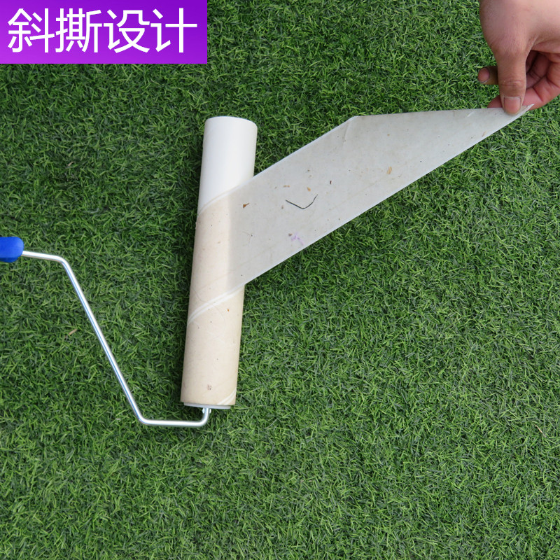 冰虹24cm滚筒杆粘毛器替换纸粘地板宠物毛发加长粘尘滚轮粘尘纸卷