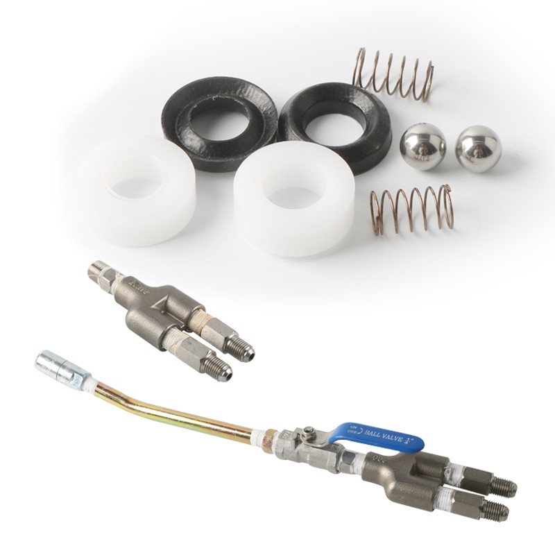 高压注浆机配件泵浦枪头注浆钉牛油头密封圈压力表三通双液注浆机