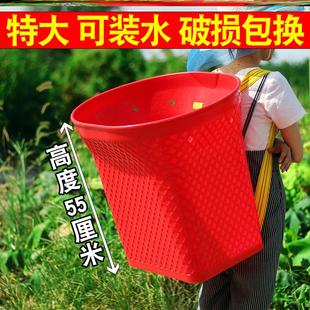 采茶工具塑料背篓加大背篼买菜篮背筐竹编背篼家用篓舞蹈道具儿童