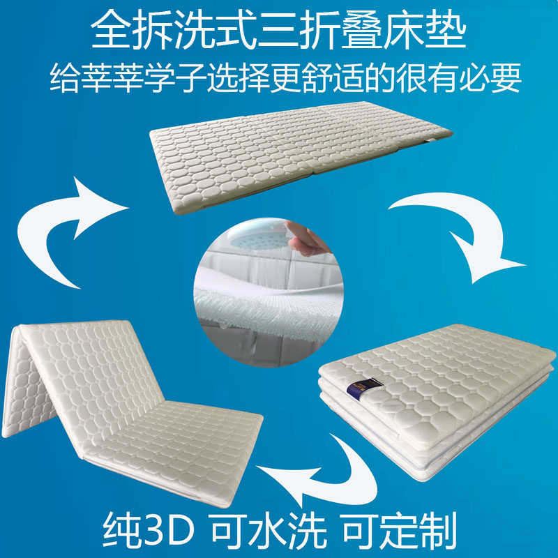 全纤维拆水洗透气床垫儿童学生偏硬护腰椎榻榻