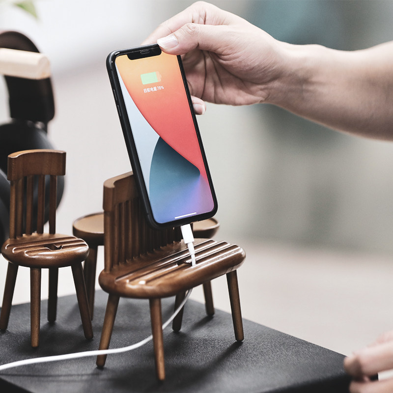 木质桌面懒人手支架板凳创意爱平板id调节手座小木椅子,3C数码配件,手机支架/手机座,淘宝优惠券,粉丝福利购,淘宝优惠卷
