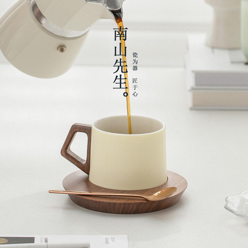 南山先生半见咖啡杯精致水杯颜值咖啡杯拉杯