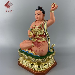 木雕金英祖师金英派神坛金身定制香樟木漆线雕工艺家居