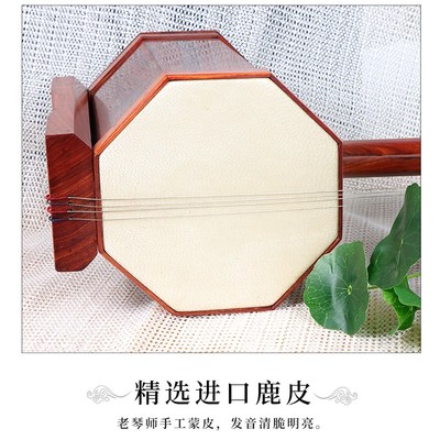 四胡紫檀梨木大四胡黑檀四胡铜杆鹿皮红檀大四胡