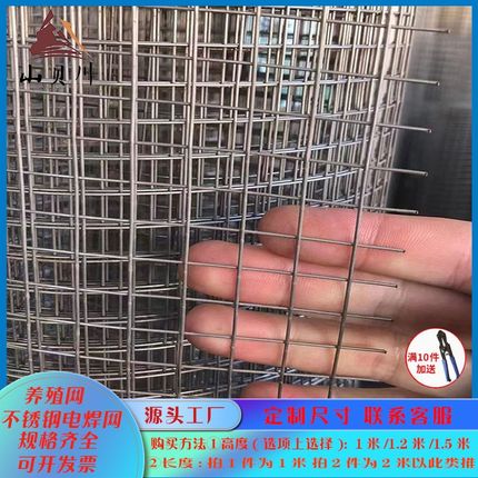 304不锈钢电焊网筛网钢丝焊接A方格防护网格栅围网镀锌铁丝养殖网