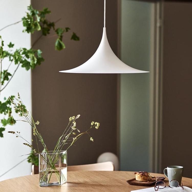 北欧饭厅喇叭吊灯丹麦设计师semi法式现代极简中古吧台岛台飞碟灯