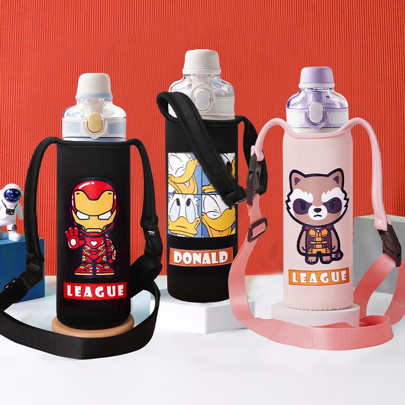 花伴森bablov保温杯1000ml专用水杯套保护袋手提斜挎背带绳杯套子