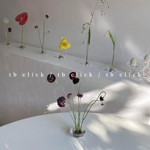 click剑山铜针针式插花器玻璃花器插花神器 花艺装置艺术陈列道具