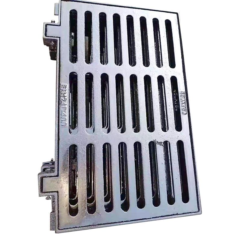 球墨铸铁篦子下水道污水槽盖板 D400加重型承插式球墨铸铁盖板