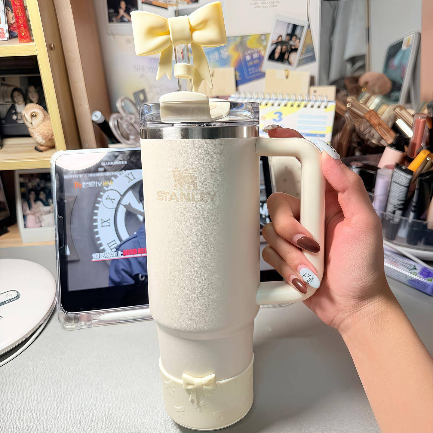 stanley保温杯保护套杯套史丹利水杯杯托吸管防尘塞配件吸管帽