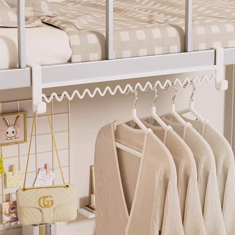 宿舍衣架波浪形挂钩上铺床边衣服收纳挂钩寝室床上收纳挂架置物架