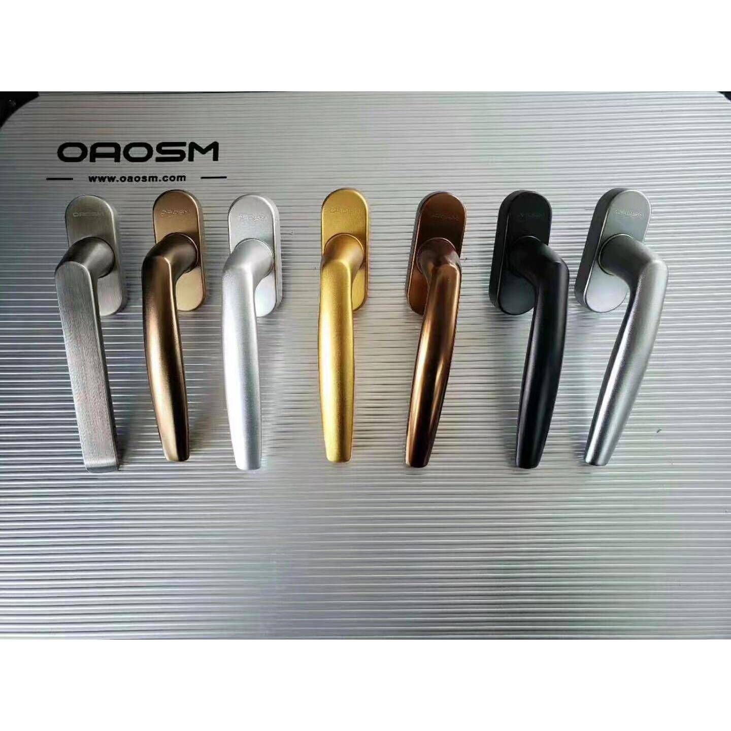 正品OAOSM霍曼门窗五金窗纱一体平开窗执手电解方轴执手门窗把手