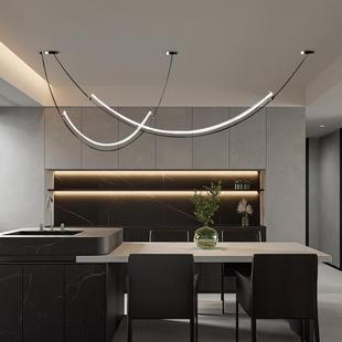 现代简约设计吊灯 岛台餐厅异型合金高亮度LED吊灯