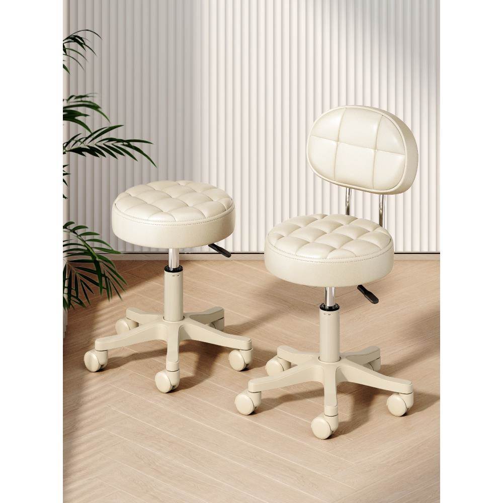 美容凳子美发圆凳师傅凳美容院专用滑轮升降大工凳美甲师旋转椅子